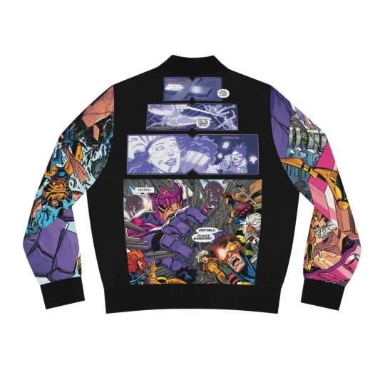 Wolverine X-Men Animated Series X-men 97 90's Comic Book Bomber Jacket