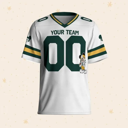 Custom Disney Mickey Awesome Star Sport White Football