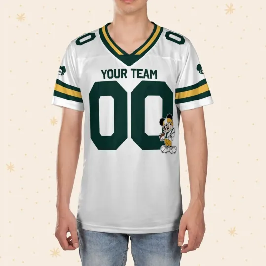 Custom Disney Mickey Awesome Star Sport White Football