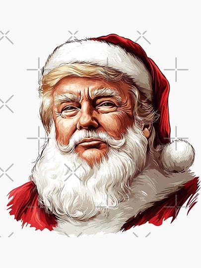 Christmas Donald Trump Santa - Make Christmas Great Again Sticker
