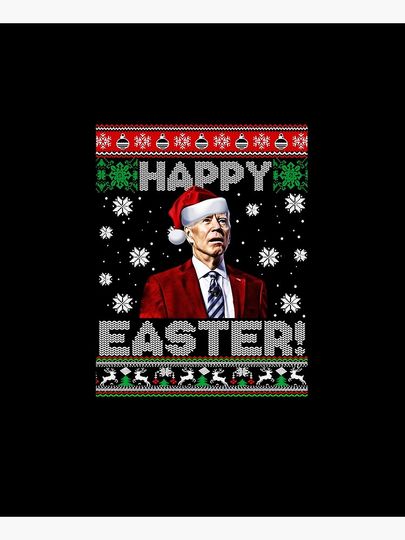 Funny Joe Biden Happy Easter Ugly Christmas Apron