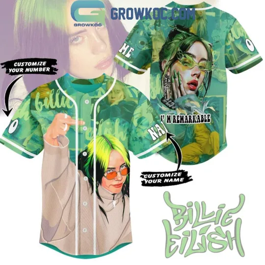 Billie EilIsh Hit Me Hard and Soft Tour Baseball Jersey