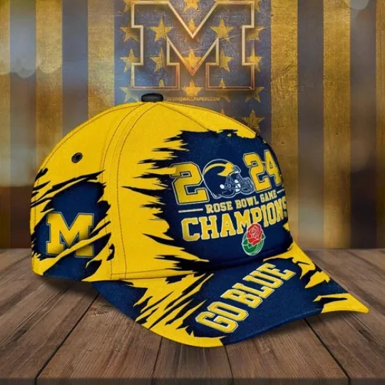 Michigan Wolverines 2024 Rose Bowl Game Champs Classic Cap