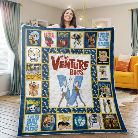 The Venture Bros Quilt, The Venture Bros Cartoon TV Series Quilt Blanket