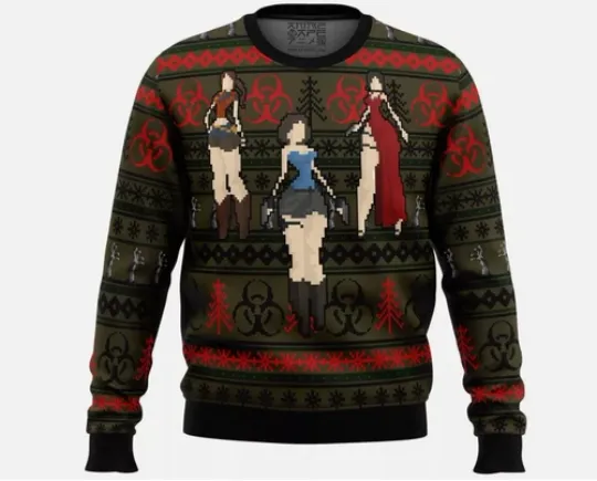 Resident Evil Ugly Christmas Sweater - Gaming Holiday Style