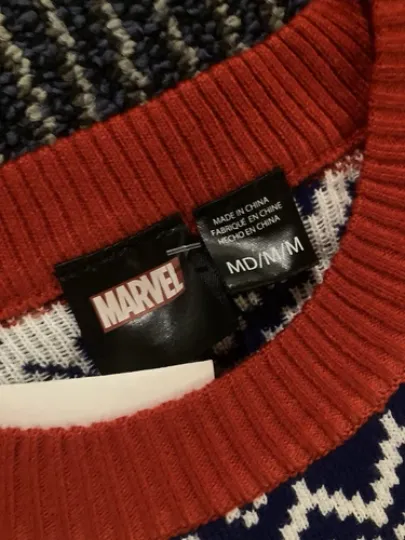NWT Marvel MEDIUM Avengers Ugly XMAS Sweater Captain America Iron Man Thor