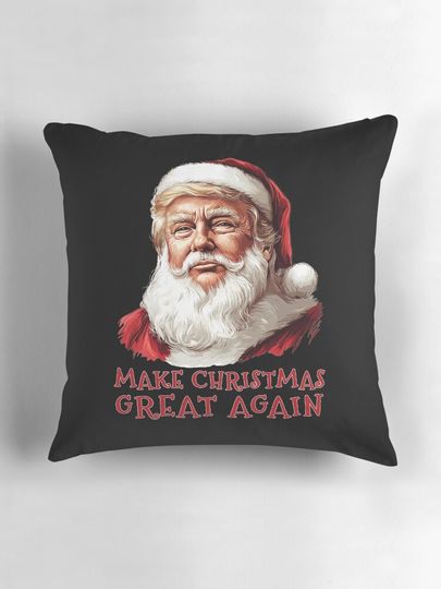Funny Christmas Trump Santa Make Christmas Great Again Pillow