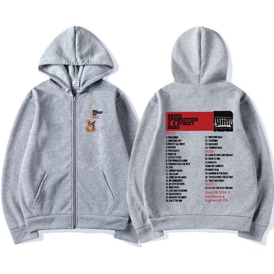 Bruce Springsteen and E Street Band 2024 Tour Zipper Hoodies
