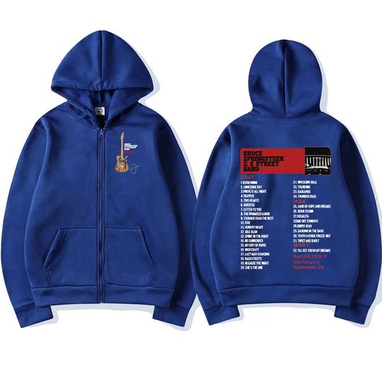 Bruce Springsteen and E Street Band 2024 Tour Zipper Hoodies