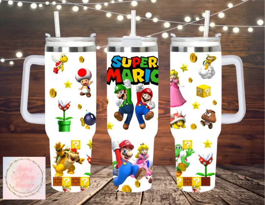 Super Mario 40oz Quencher Tumbler