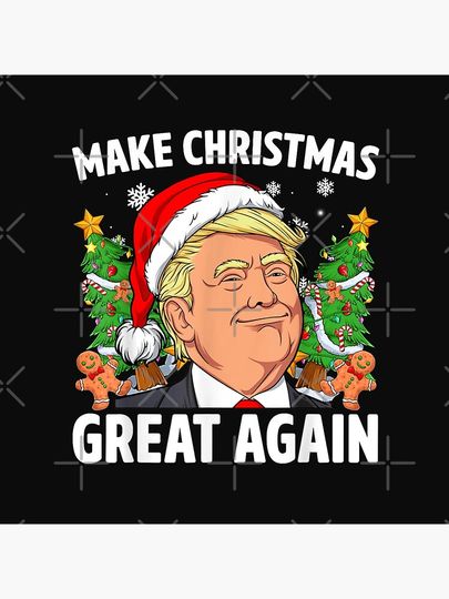 Trump Make Christmas Great Again Ugly Christmas Sweaters Pillow