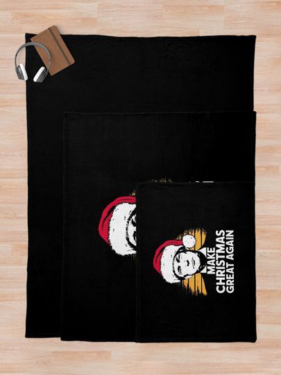 Make Christmas Great Again Donald Trump Throw Blanket