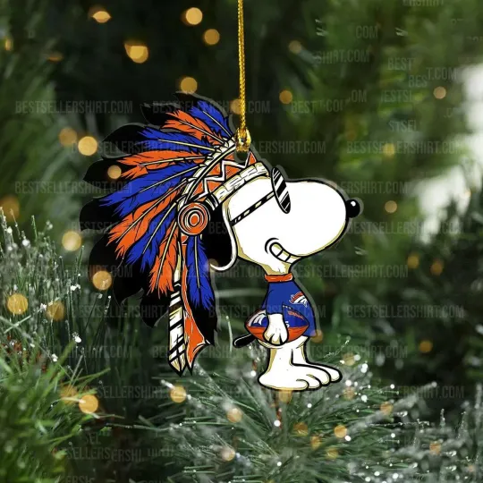 Denver Football Team Broncos Flat Christmas Ornament Fan Xmas Ornament Gift