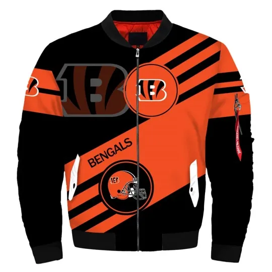 Cincinnati Bengals Men's Flight Bomber Jacket