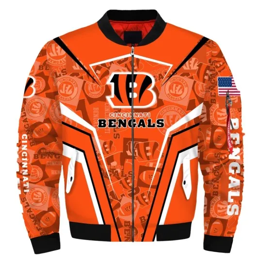 Cincinnati Bengals Men's Flight Bomber Jacket