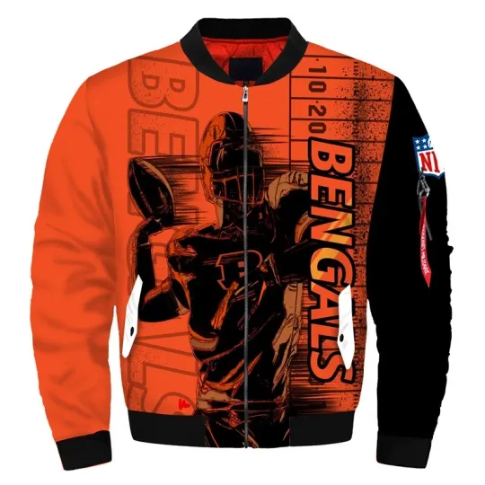 Cincinnati Bengals Men's Flight Bomber Jacket
