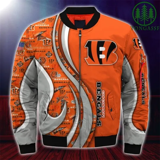 Cincinnati Bengals Men's Flight Bomber Jacket