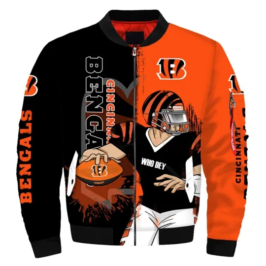 Cincinnati Bengals Men's Flight Bomber Jacket