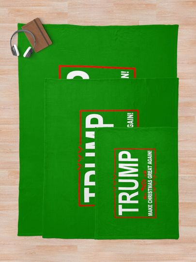 Trump Make Christmas Great Again Throw Blanket