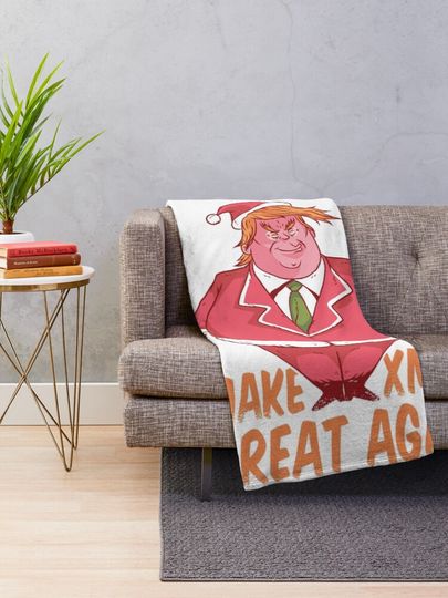 Make XMAS great again Throw Blanket
