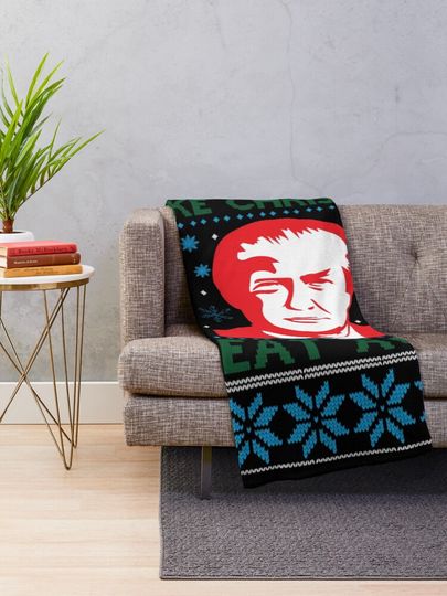 Trump Make Christmas Great Again Ugly Christmas Throw Blanket