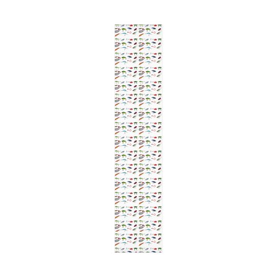 Casting a Merry Christmas - Fishing-Inspired Xmas Wrapping Paper White