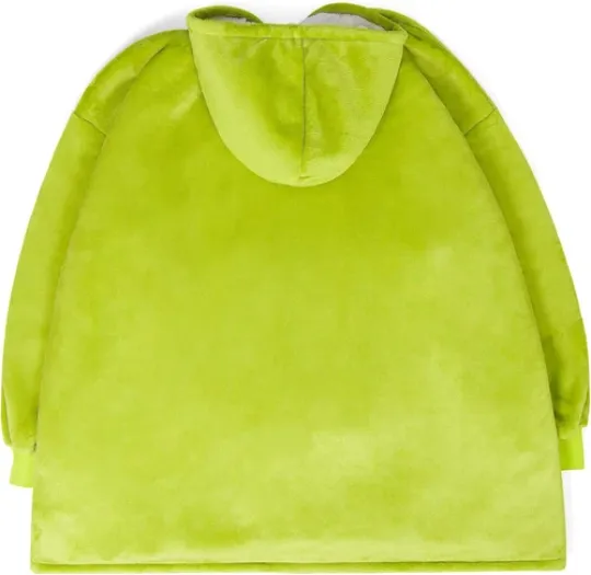 Funny Grin Christmas Wearable Blanket Hoodie for Women Men Oversized, Soft Cozy