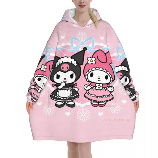 Funny Kuromi Blanket Hoodie