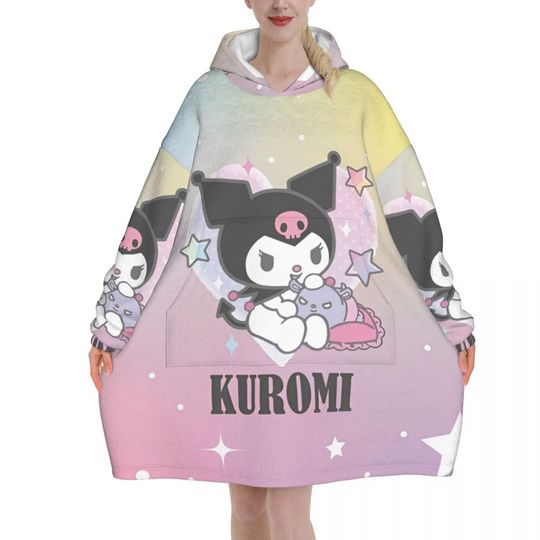 Funny Kuromi Blanket Hoodie