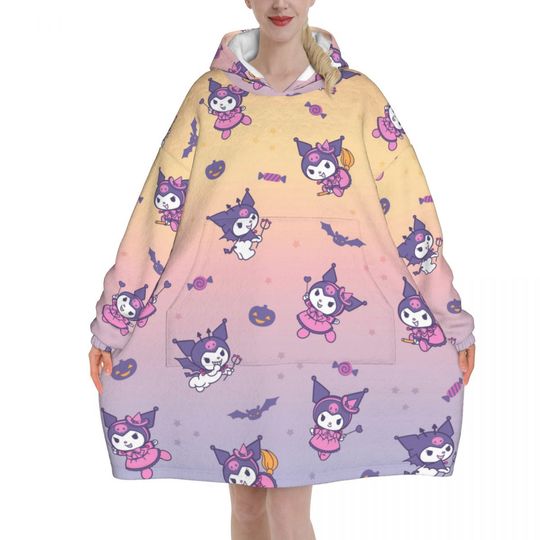 Funny Kuromi Blanket Hoodie