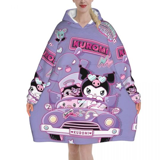Funny Kuromi Blanket Hoodie