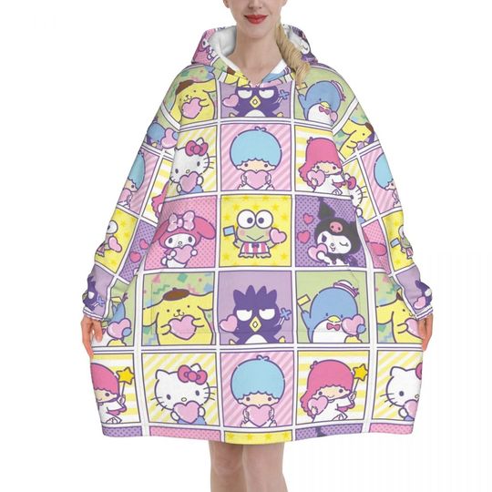 Funny Kuromi Blanket Hoodie