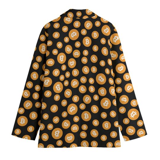 Women's Leisure Blazer, Money, Bitcoins, Crypto, Cryptocurrencies, Crypto blazer, Crypto Gift, Cryptocurrency Lover, blockchain, gift