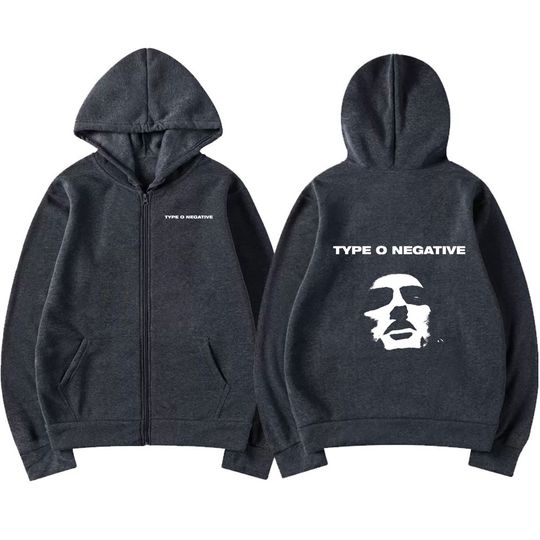 Rock Band Type O Negative Peter Steele Portrait Zip Up Hoodies