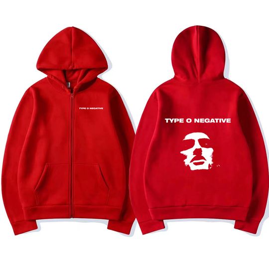 Rock Band Type O Negative Peter Steele Portrait Zip Up Hoodies