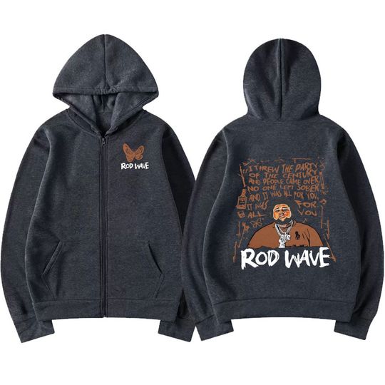 Rod Wave Nostalgia Butterfly Zipper Hoodies