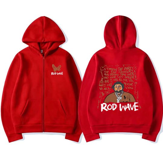 Rod Wave Nostalgia Butterfly Zipper Hoodies