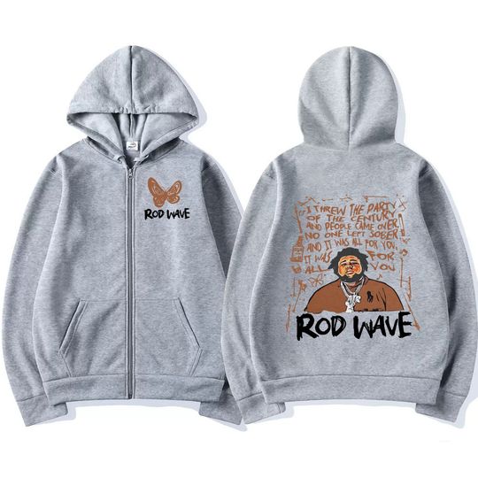 Rod Wave Nostalgia Butterfly Zipper Hoodies