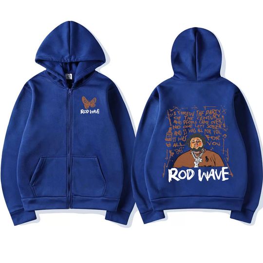 Rod Wave Nostalgia Butterfly Zipper Hoodies