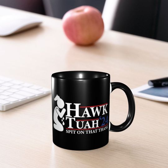 Funny Hawk Tuah Spit On That Thang Coffee Mug Novelty Tea Cups For Home