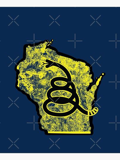 WISCONSIN - Don't Tread on Me - Gadsden Snake Flag  Apron