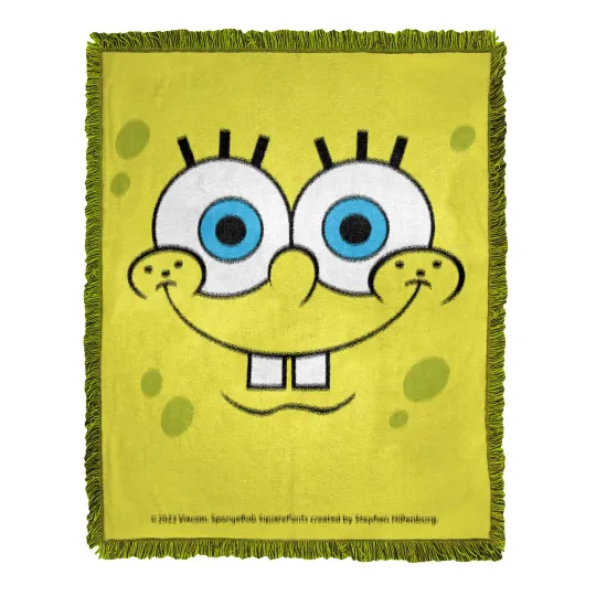 Northwest Spongebob Squarepants SPONGEFACE Woven Blanket