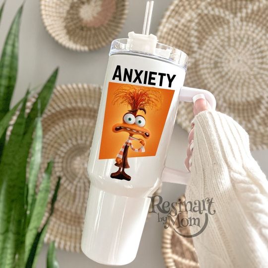 Inside Out Tumbler 40 oz with Handle, Disney Tumbler with Handle