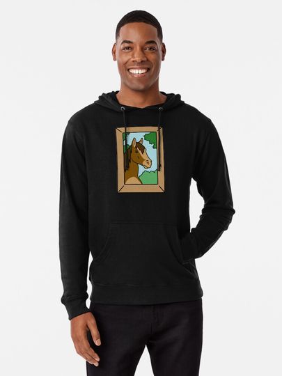 Rick and Rickandmorty Horse Portrait  Lightweight Hoodie