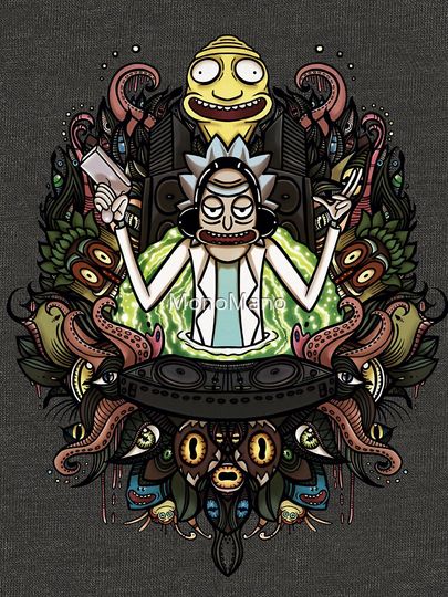 DJ Rick - Rick and Rickandmorty (TM) Lightweight Hoodie