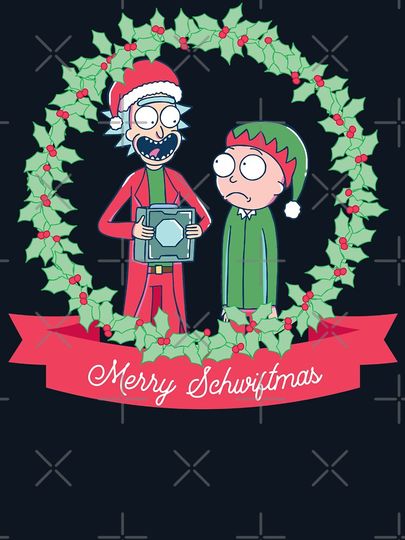 Merry Schwiftmas (Rick & Rickandmorty) Pullover Sweatshirt