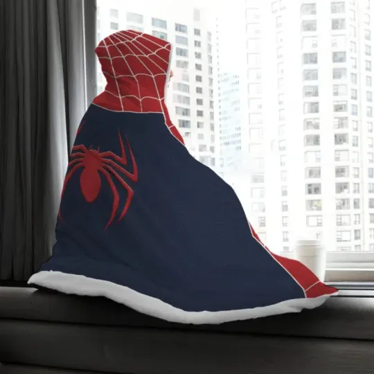 Amazing Spiderman Marvel Hooded Blanket