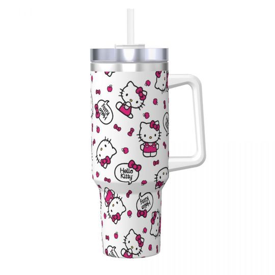 Christmas Hello Kitty Tumblers 40 oz With Handle | Christmas Gift