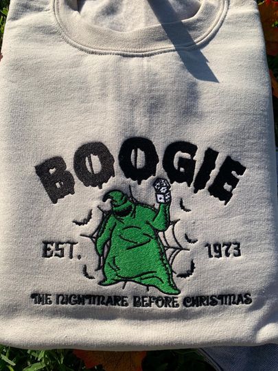 Oogie Boogie Embroidered Halloween Sweater