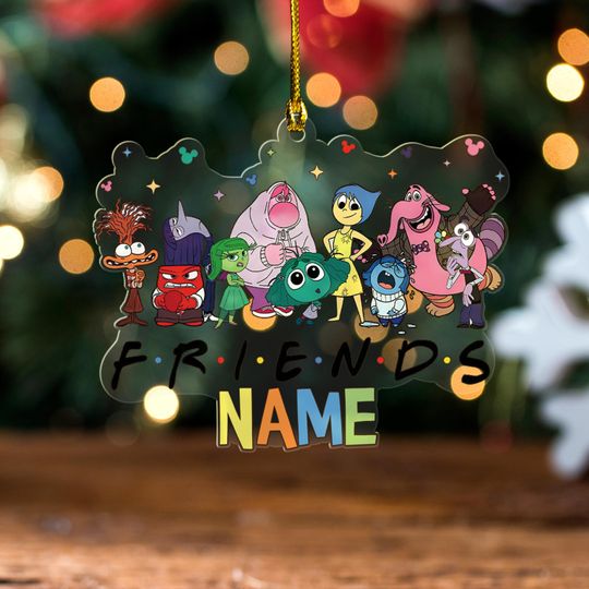 Disney Inside Out 2 Ornament, Custom Name Inside Out Ornament, Christmas 2024 Gift, Birthay Gift